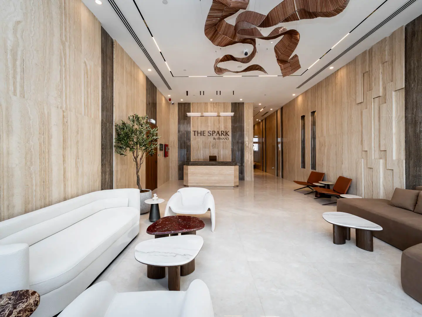 Luxury apartment development lobby in Meydan District 11 offering a refined resident experience.